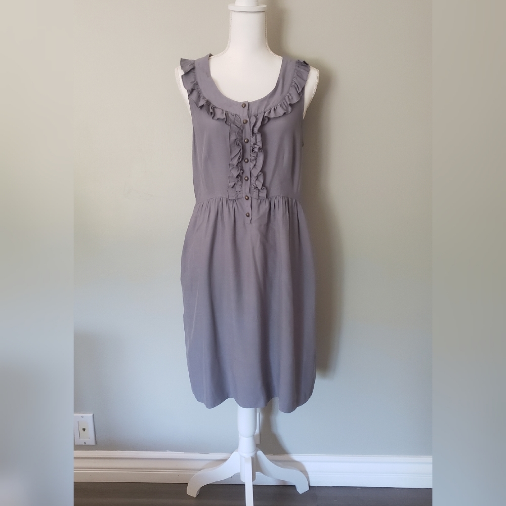 Romantic Grey Maeve Dress. Anthropologie.